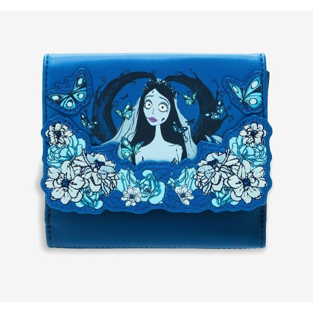 NEW!‎ Loungefly The Corpse Bride Floral Flap Snap Wallet! Whimsigoth Whimsical
